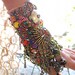 Cosmic Invasion Gypsy Jangle Bracelet, Bejewelled, Kuchi, Rainbow, Heavily Encrusted, Bohemian