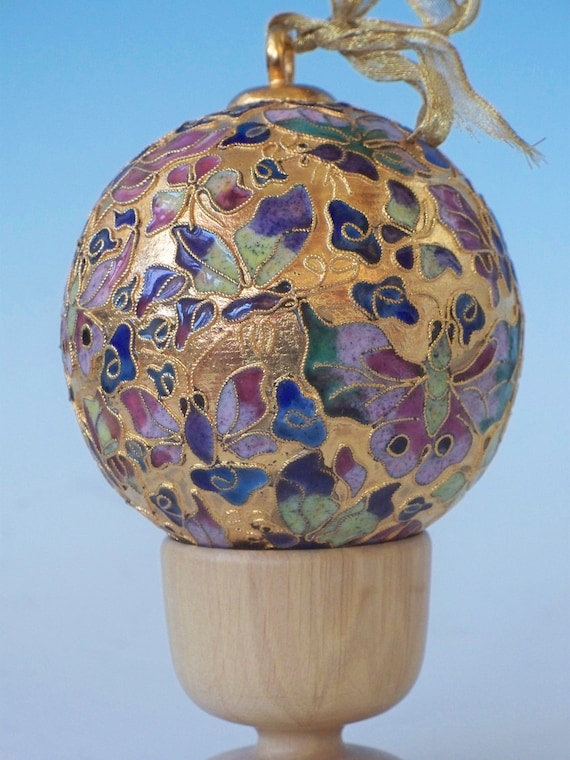 gold cloisonne christmas ornament vintage gold cloisonne christmas ornament vintage