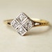 Vintage Engagement Ring, Art Deco Diamond Wedding Ring, 18k Gold Diamond Ring, 18k Gold Diamond Ring, Size US 6.25