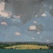 From the Churchyard, Original Landscape Painting on Paper, Canada