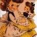Vintage Hallmark 1950s To A Dear Little Girl On Her Birthday Greetings Card (B2)