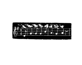 Auld Lang Syne - Bird Song unmounted rubber stamp No.10