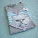 Grey and Lilac Cat Applique Tee