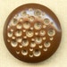 Carved BROWN BAKELITE Polka Dot Coat Button Chunky BIG Vintage 1 1/2 inch size 8209