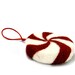 Felted Wool Christmas Ornament, peppermint candy, small/medium