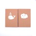Whale & Puffy Cloud - Screen-printed Kraft Pocket Books