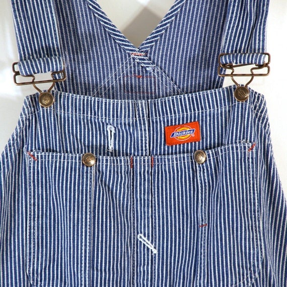 80s Dickie's Engineer Striped Overalls / Coveralls by SpunkVintage