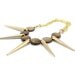Spike Jewelry - Shell Spike Bracelet, Geometric Bracelet, Stretch bracelet, multi chain bracelet, edgy jewelry