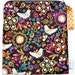 Large 14 x 16 Wet Bag / Michael Miller Birds of Norway Fabric / Perfect for Diapers / Gym / Swim / SEALED SEAMS and Snap Strap