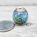 Julie Nordine . Large Hole European Style Handmade Art Glass Bead 46 . Sterling Lined . Copper . Lampwork . FREE SHIPPING . SRA