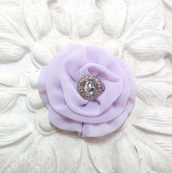 Mini Chiffon Flower Hair Clip. Or Pin Brooch. by fabulousfinds