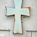 Baby Blue Wooden Wall Cross