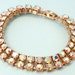 Vintage 1950s glam, gold plated, aurora borealis/ rhinstone/ paste bracelet