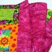 Patchwork Lap Quilt in pink, lime, orange CALYPSO 60" x 76" ON SALE