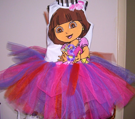 DORA the Explorer.. 3rd Birthday Tutu Dress Size 3t..ready to ship