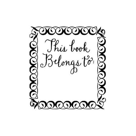 this-book-belongs-to-calligraphy-wooden-stamp-bookplate