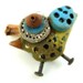 Raku Bird Ceramic Pendant Raku Jewelry Supplies Handmade by MAKUstudio