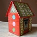 House Ornament with Irish Abbey and colorful Cottage Windows . Perfect for Christmas or St. Patrick's Day