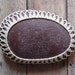 Art Object, Folk Art, Crochet Lace Stone, Original, Handmade, Table Decorations, Tribal, Home Decor, Beige, Brown