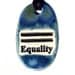 Equality Ceramic Necklace in Speckled Blue