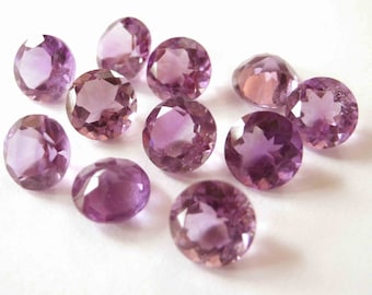 Gemstone Faceted Amethyst 4mm Brilliant Cut AAA FOR ONE