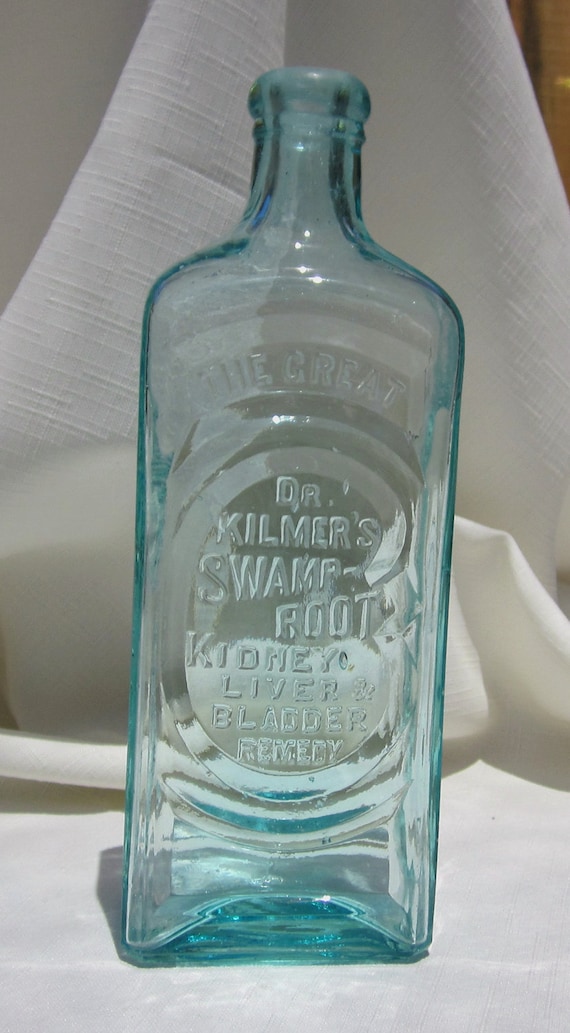 Antique Dr. Kilmer's Swamp Root Bottle Aqua262A by BottlesByTasha