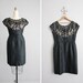 on hold - 1950s vintage illusion scallop sheath dress