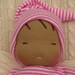waldorf inspired doll-toddler doll-pink stripes