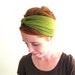 Turban Twist Headband - Head Wrap - Olive Green