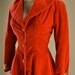Red peplum jacket / Vintage band jacket / Adorable holiday top