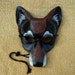 Dark Timber Wolf Mask ...original hand made leather wolf mask