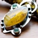 RESERVED Final Deposit. Unique Baltic Amber Necklace with Green Chalcedony in Sterling Silver...One of a Kind Metalwork
