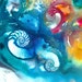 Sea Jewels No. 8 .... Large Original Nautilus Shell watercolor painting art by Kathy Morton Stanion EBSQ