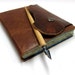 Blank Brown Leather Journal/Sketchbook/Diary/Notebook mixed Paper