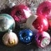 12 Vintage Assorted Glass Christmas Tree Balls