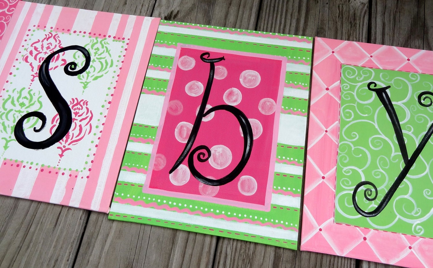 Custom Painted Nursery Hanging Name Wall Letters Canvas Choose
