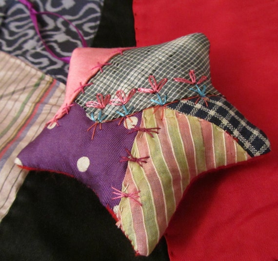 Victorian Crazy Quilt Christmas Star Ornament