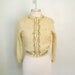 1940s Cream Beaded Cashmere Cardigan Size Medium Vintage