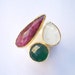 SALE SALE SALE----Agate and Mother of teh pearl Triple ring