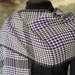 Hand Woven Scarf Shawl Purple White and Black Graphic Houndstooth Check HandWoven