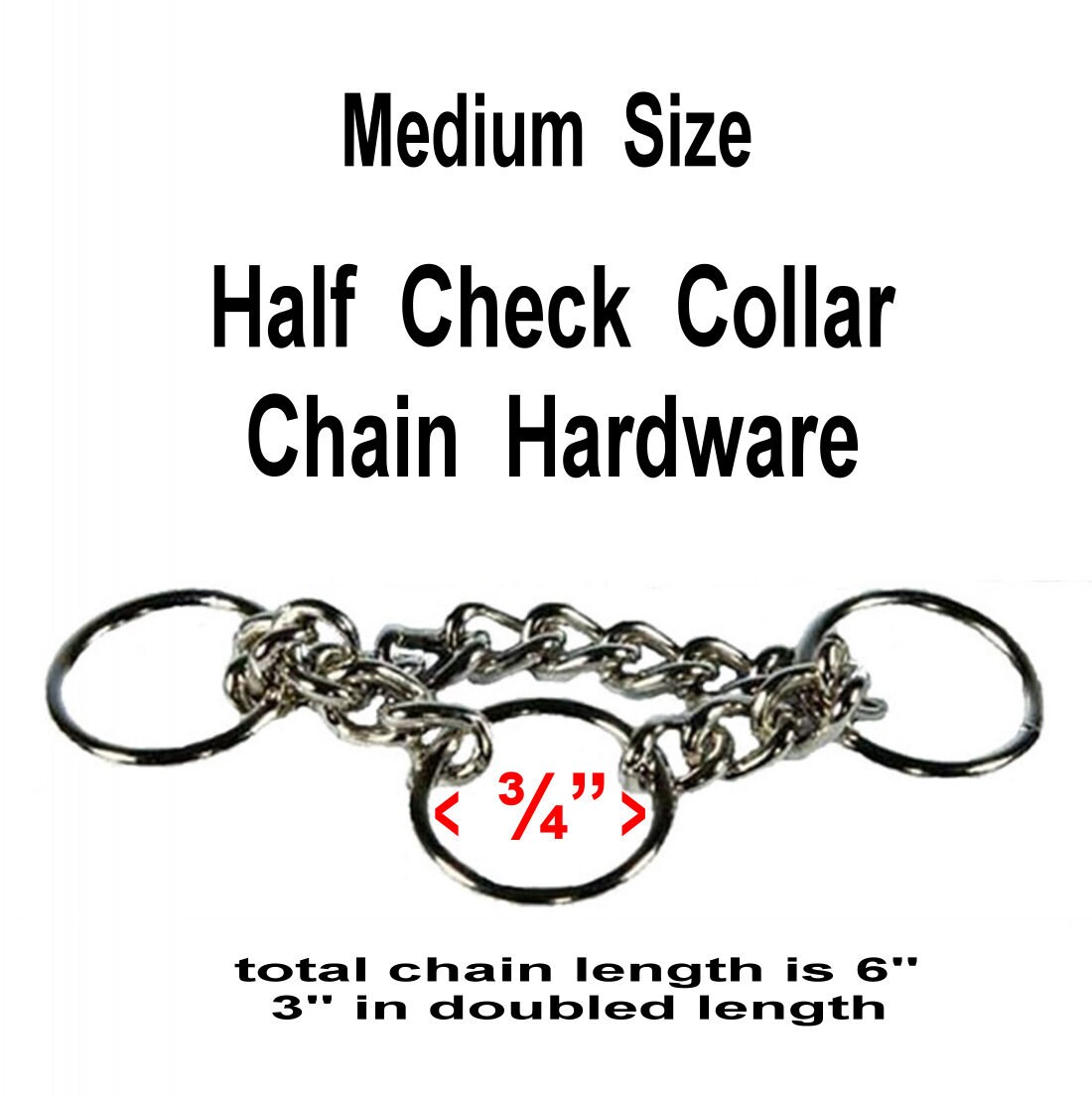 Half Check Chains 5 Collar CHAINS Dog Collar Hardware