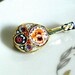 Reserved for Jill -- Vintage Brooch Micro Mosaic Mandolin Italian Millefiori Glass Jewelry