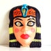 Vintage Halloween Mask 1960s Cleopatra Adult Costume Plastic