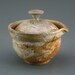 Shiboridashi Teapot, wood-fired sandy stoneware with shino glaze.