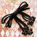 Beaded in Black..Wonderful Vintage Bow Pin