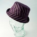Plum Pinstripe Fedora : Womens, Mens Hats - L