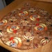 Thanksgiving Turkey Round Quilted Hot Pad or Pot Holder Cotton Fabric Insulated Trivet 9 Inches