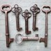 6 Vintage Skeleton Keys
