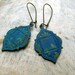 Ethnic earrings Blue Verdigris Patina Ethnic Jewelry