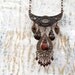 Gypsy Bohemian necklace red Tigereye Statement necklace Copper bib necklace Bohemian Jewelry